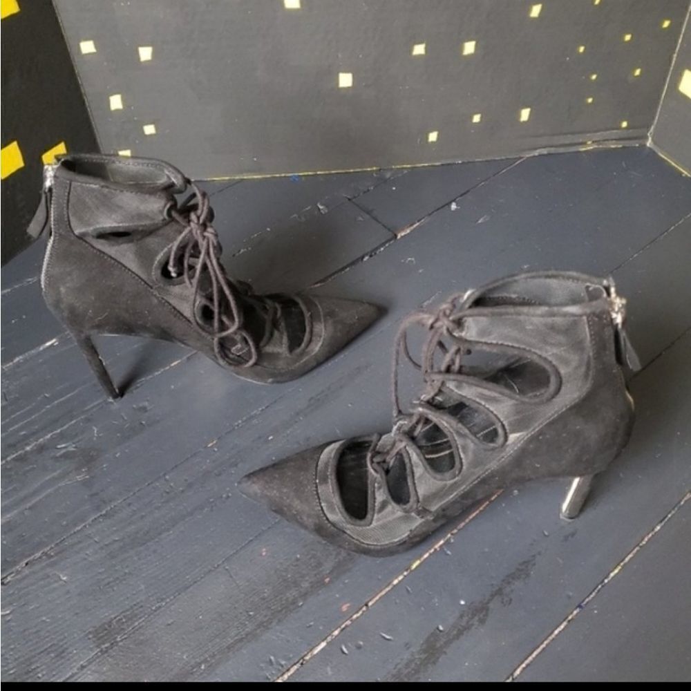 Zara Basic Suede Heels - Picture 6 of 8